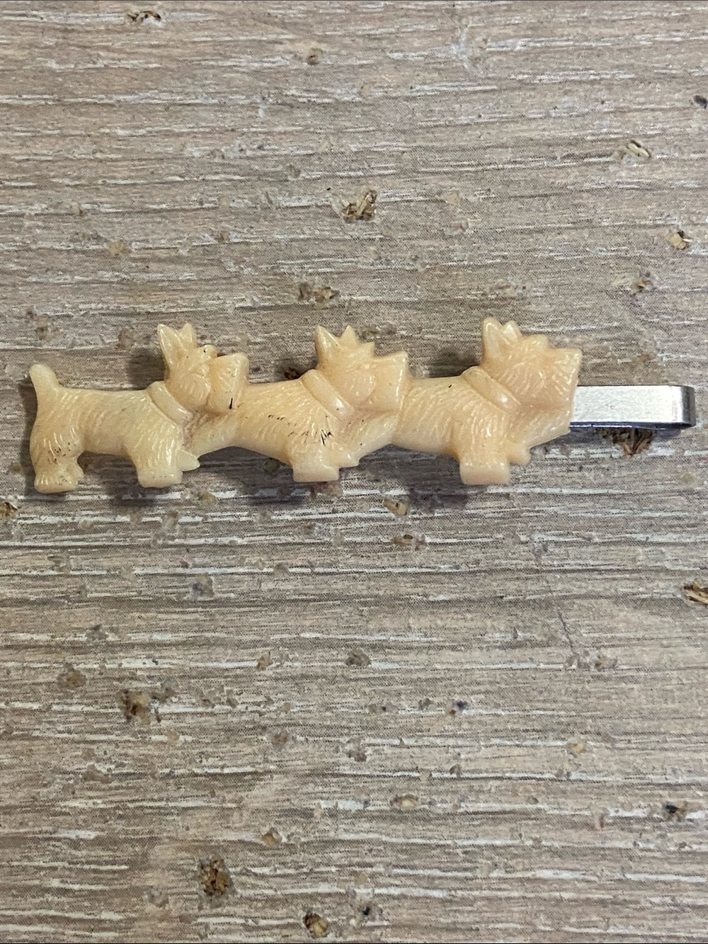 Vintage Plastic Scottie Dog Hair Clip